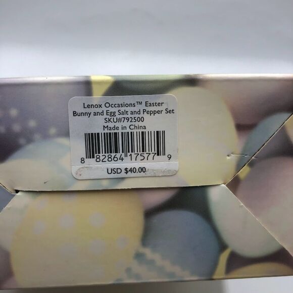 Lenox Occasions Easter Bunny and Egg Salt and Pepper Shaker Set Seasonal Decor - Picture 7 of 12